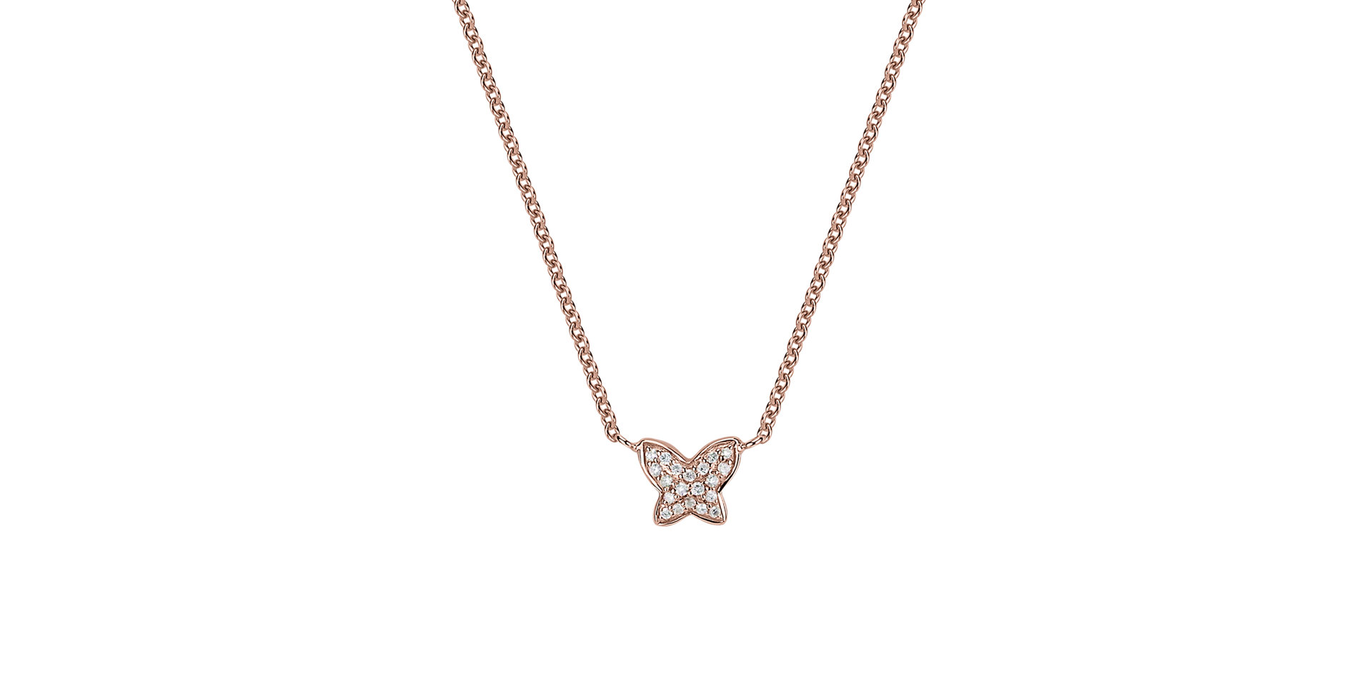 Náhrdelník s diamantmi Magic Butterfly