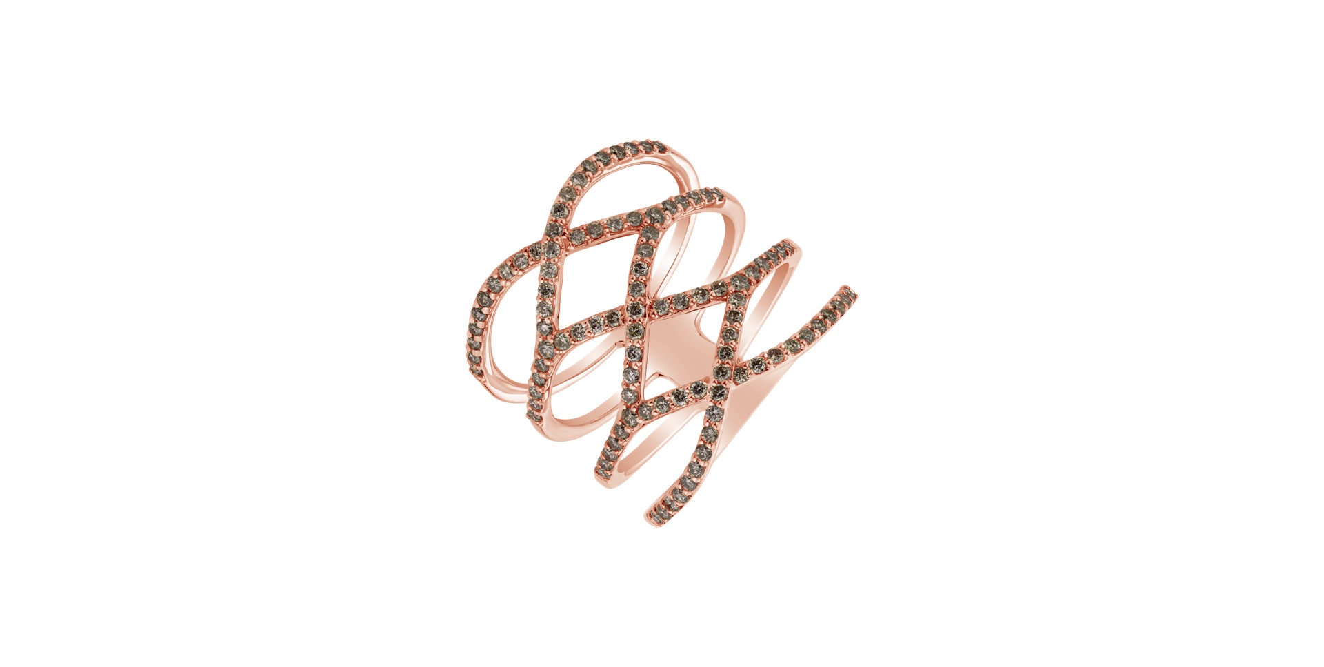 Prsteň s hnedými diamantmi Sunshine Highness