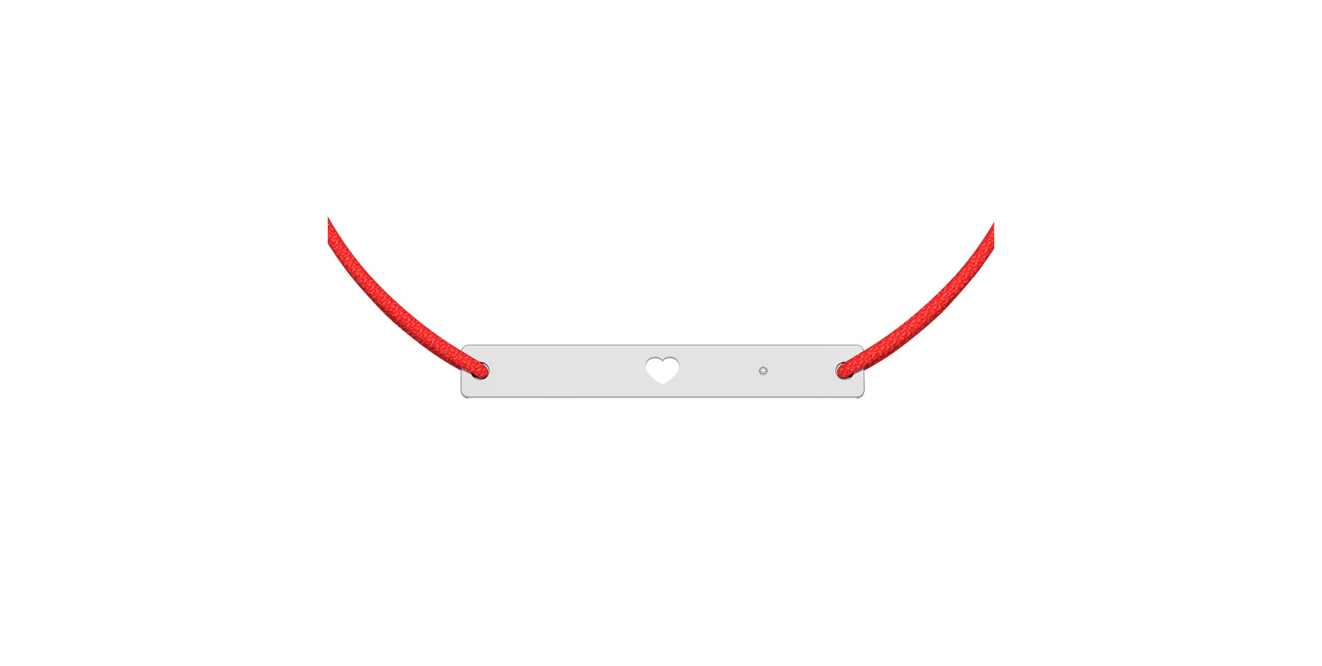 Diamantový náramok so šnúrkou Love U