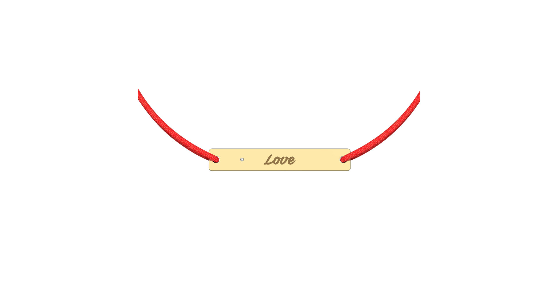 Diamantový náramok so šnúrkou Stamp Diamond