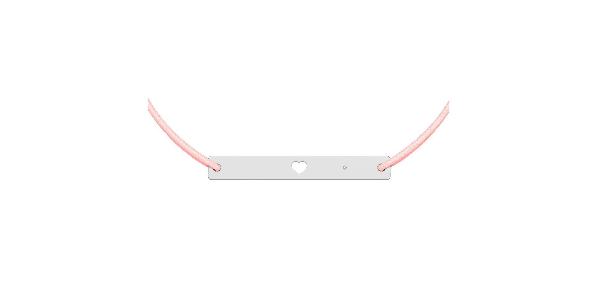 Diamantový náramok so šnúrkou Love U