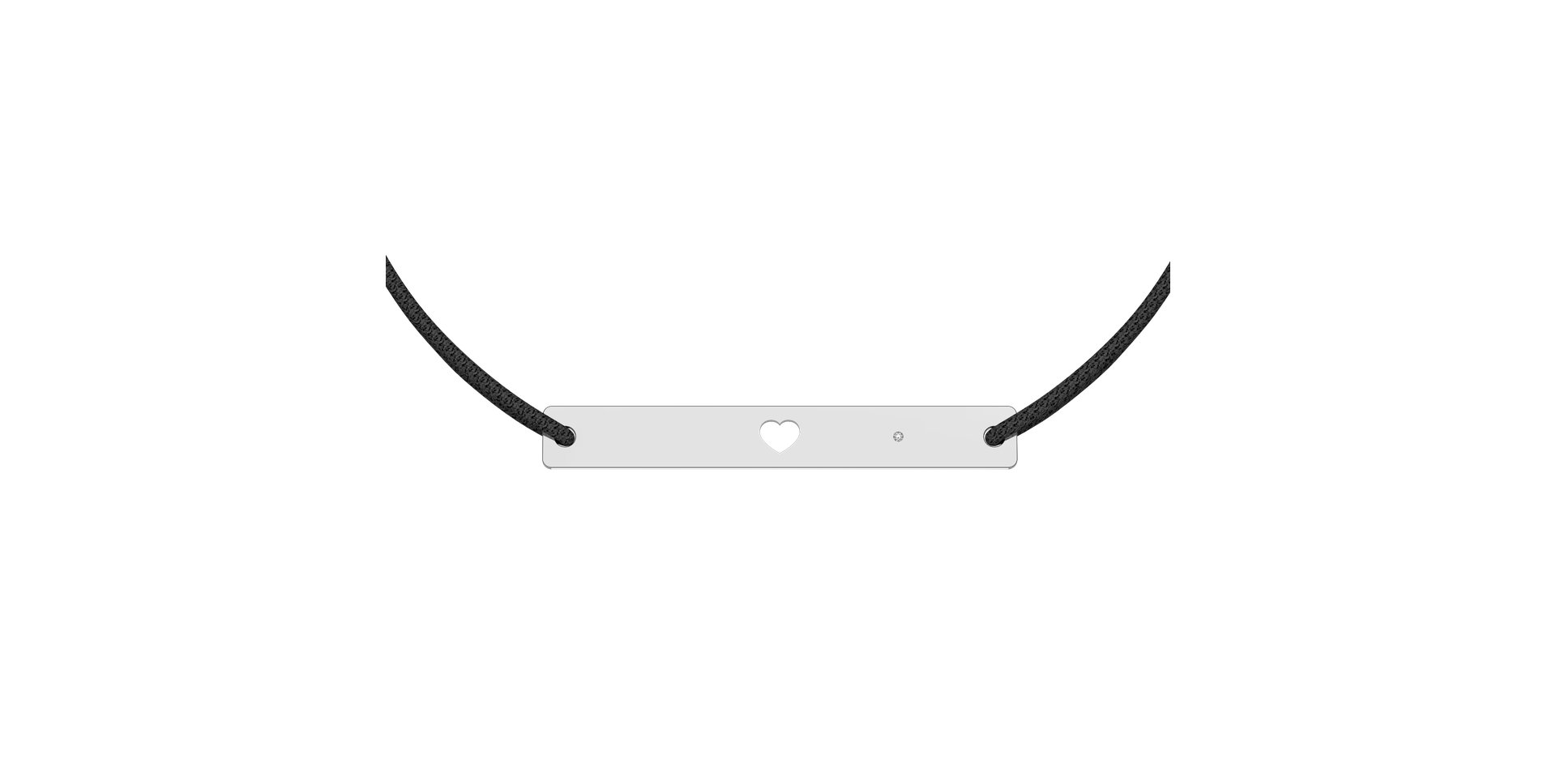 Diamantový náramok so šnúrkou Love U