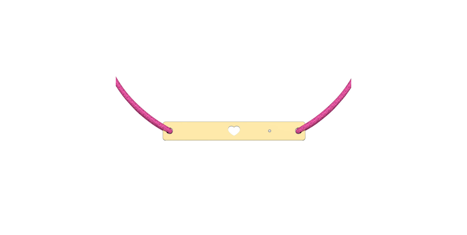 Diamantový náramok so šnúrkou Love U