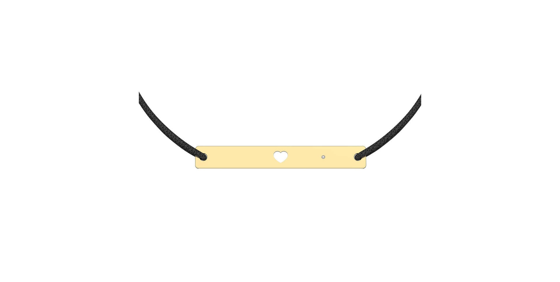 Diamantový náramok so šnúrkou Love U