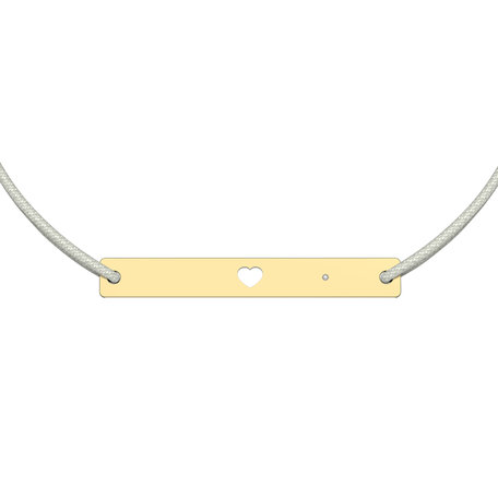 Diamantový náramok so šnúrkou Love U