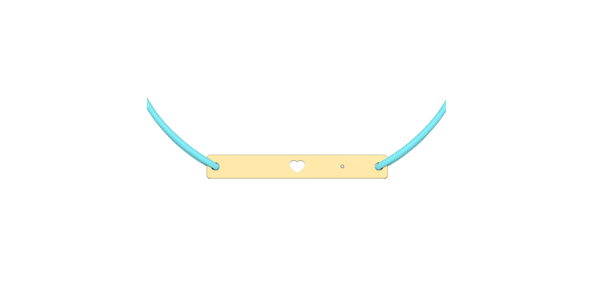 Diamantový náramok so šnúrkou Love U