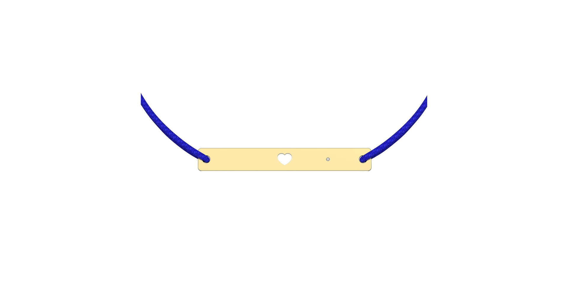 Diamantový náramok so šnúrkou Love U