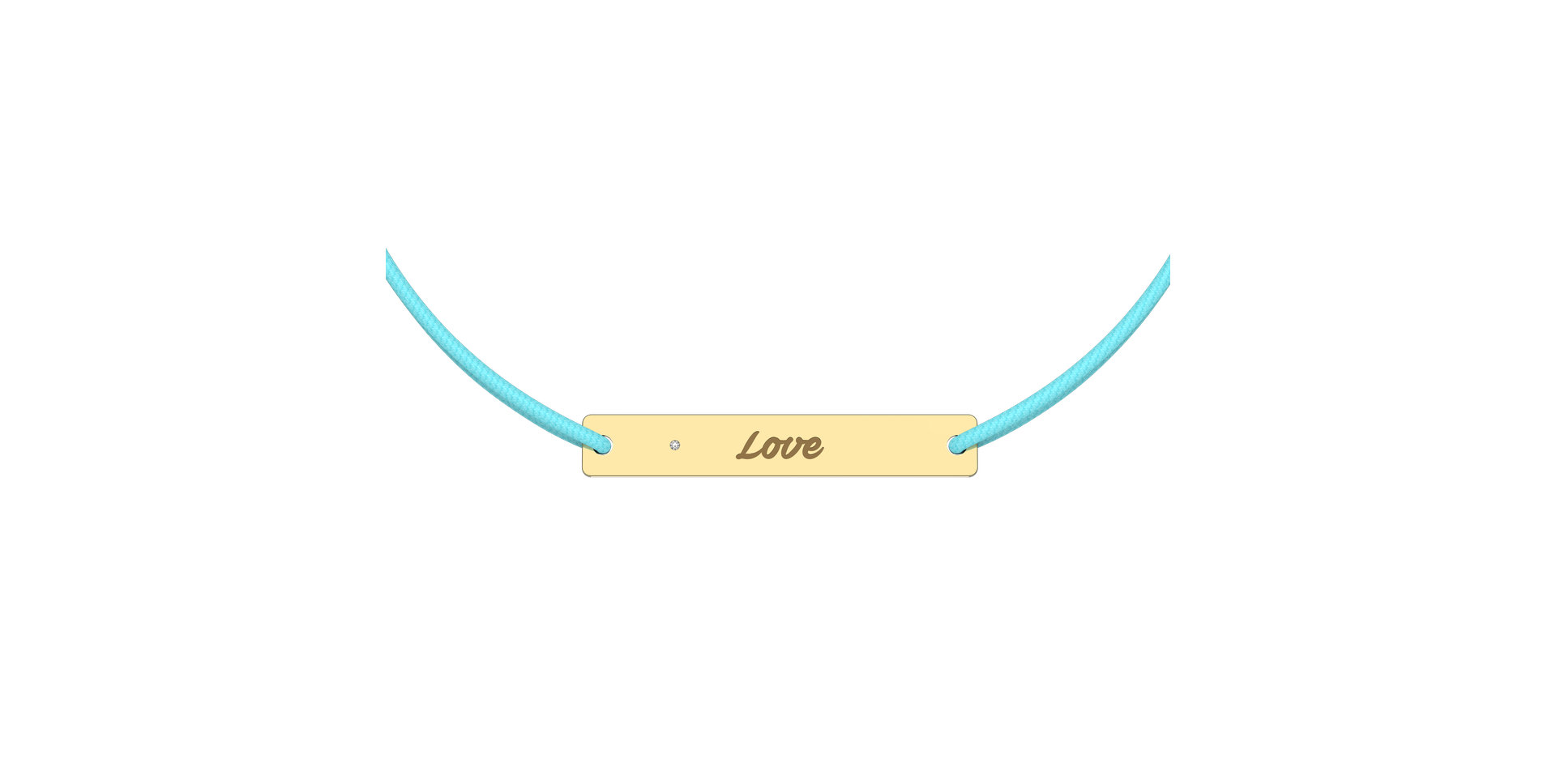 Diamantový náramok so šnúrkou Stamp Diamond