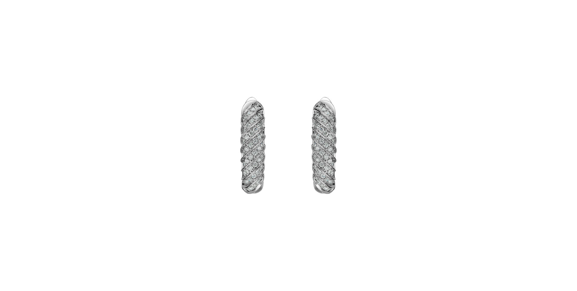 Náušnice s diamantmi Spiral of affection