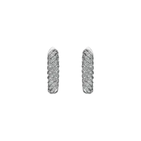 Náušnice s diamantmi Spiral of affection