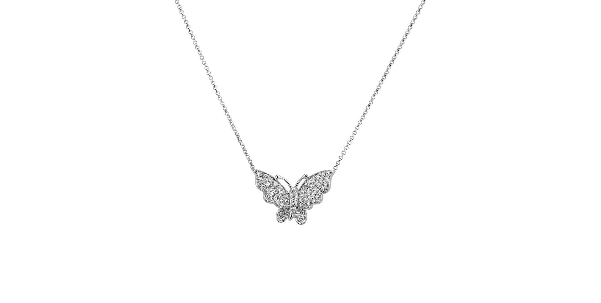Náhrdelník s diamantmi Butterfly Spirit