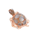 Prsteň s hnedými diamantmi, rubínmi a perleťou Graceful Turtle2