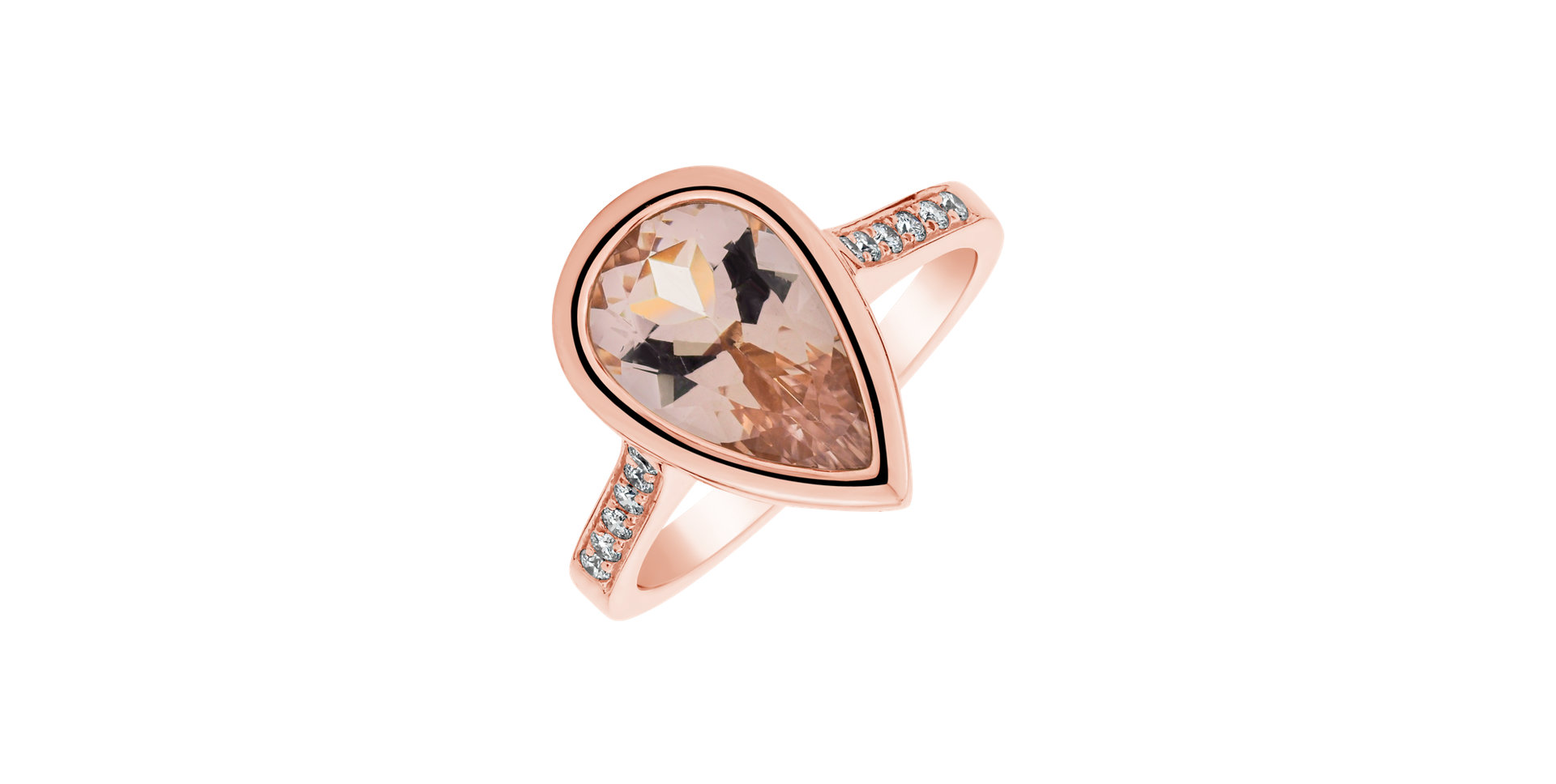 Prsteň s morganitom a diamantmi Ethereal Symphony