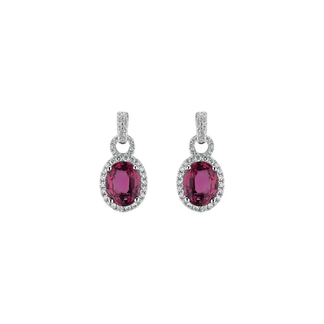 Náušnice s turmalínom a diamantmi Rose Princess