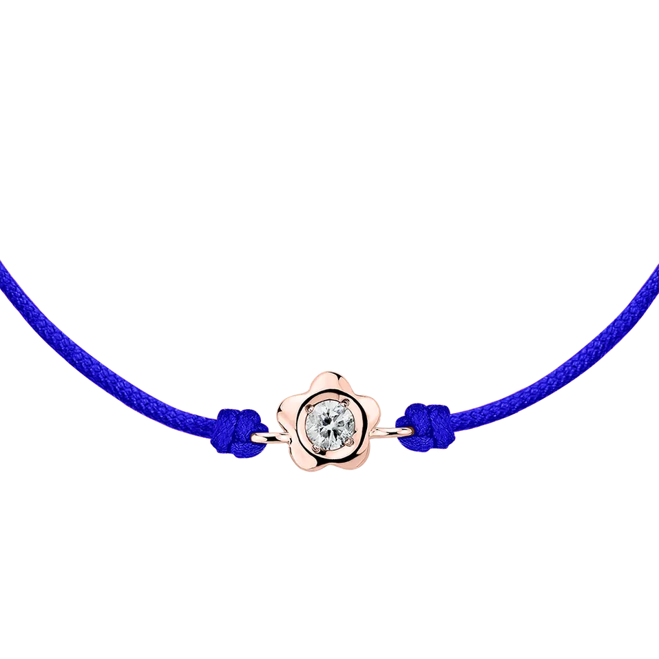Diamantový náramok so šnúrkou Diamond Blossom