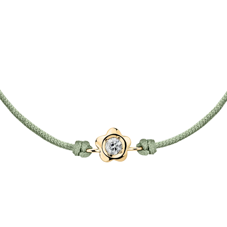 Diamantový náramok so šnúrkou Diamond Blossom