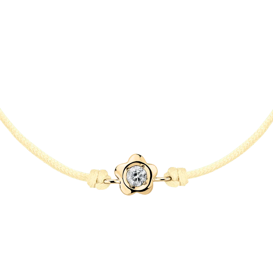Diamantový náramok so šnúrkou Diamond Blossom