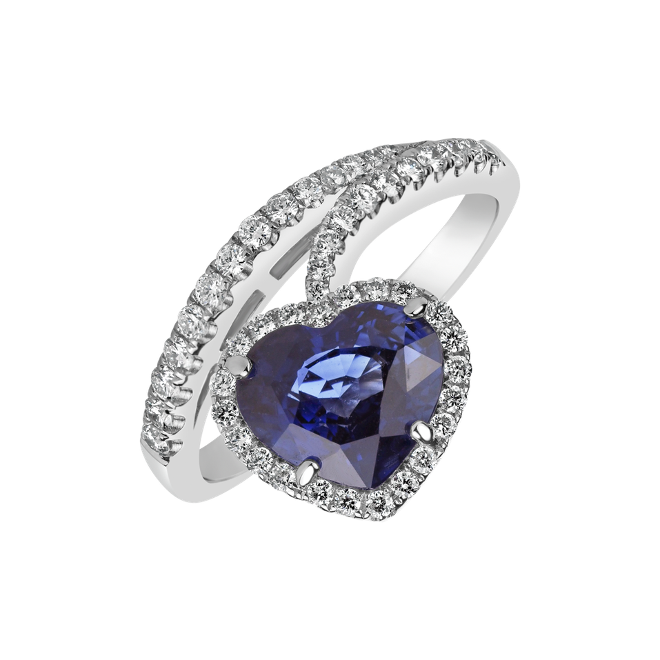 Prsteň s zafírom a diamantmi Heart of Heaven