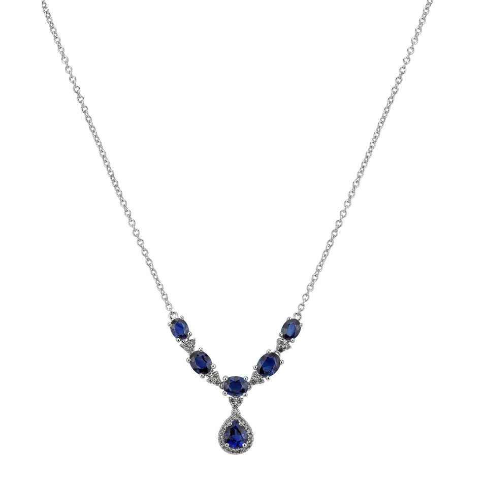 Náhrdelník s diamantmi a zafírmi Royal Treasure