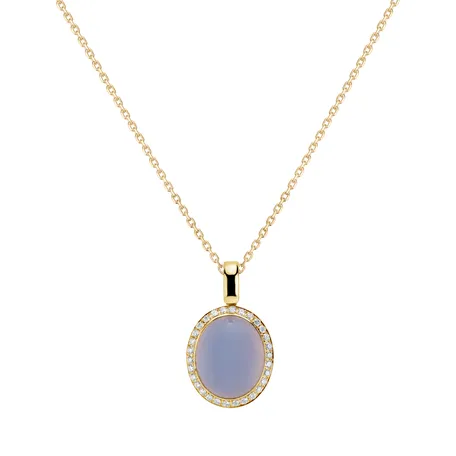 Přívěsok s chalcedonom a diamantmi Magic Blossom