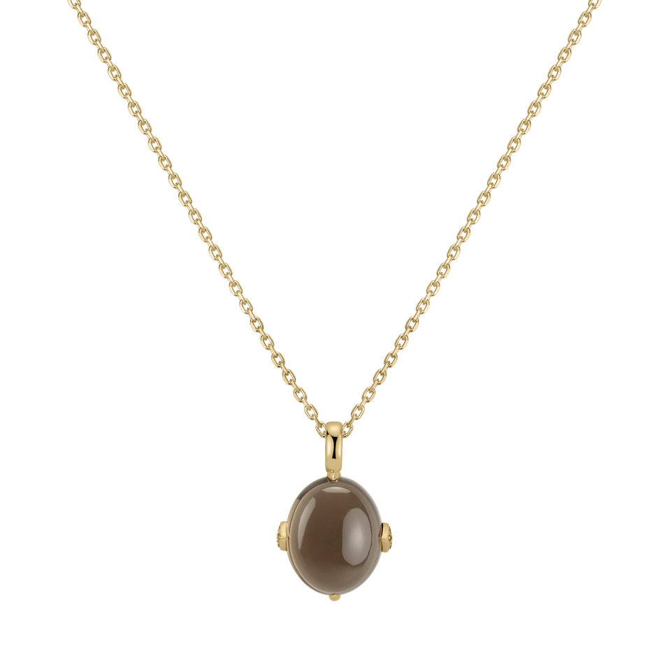 Prívesok s quartzom a diamantmi Drop Blossom