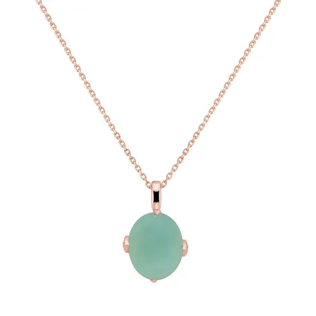 Přívěsok s chalcedonom a diamantmi Drop Blossom