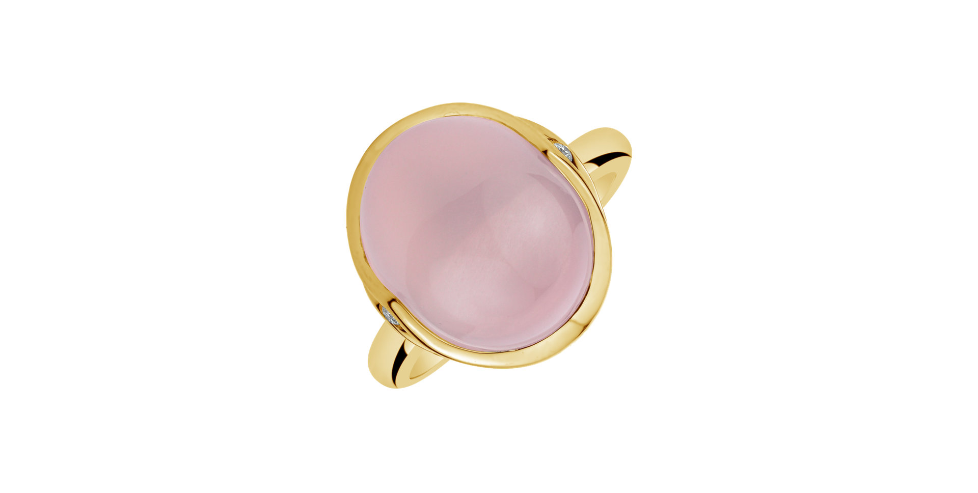 Prsteň s ruženínom a diamantmi Fairytale Drop