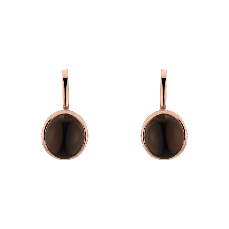 Náušnice s quartzom a diamantmi Fairytale Drop