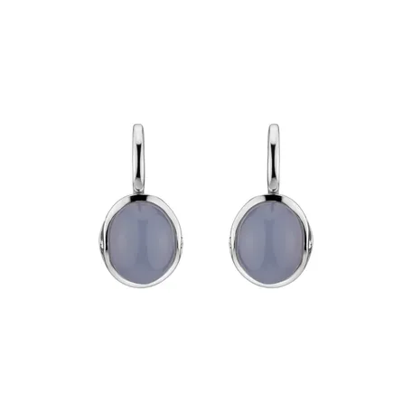 Náušnice s chalcedonom a diamantmi Fairytale Drop