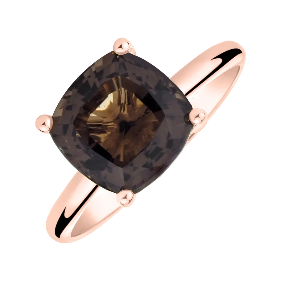 Prsteň so smoky quartzom Bonbon