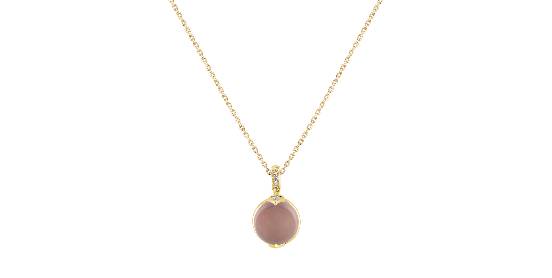 Přívěsok s ruženínom a diamantmi Fairy Blossom