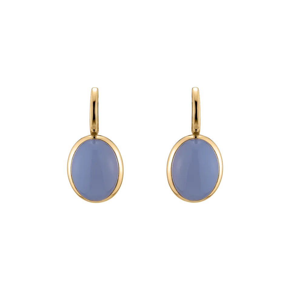 Náušnice s chalcedonom Miracle Cosmos