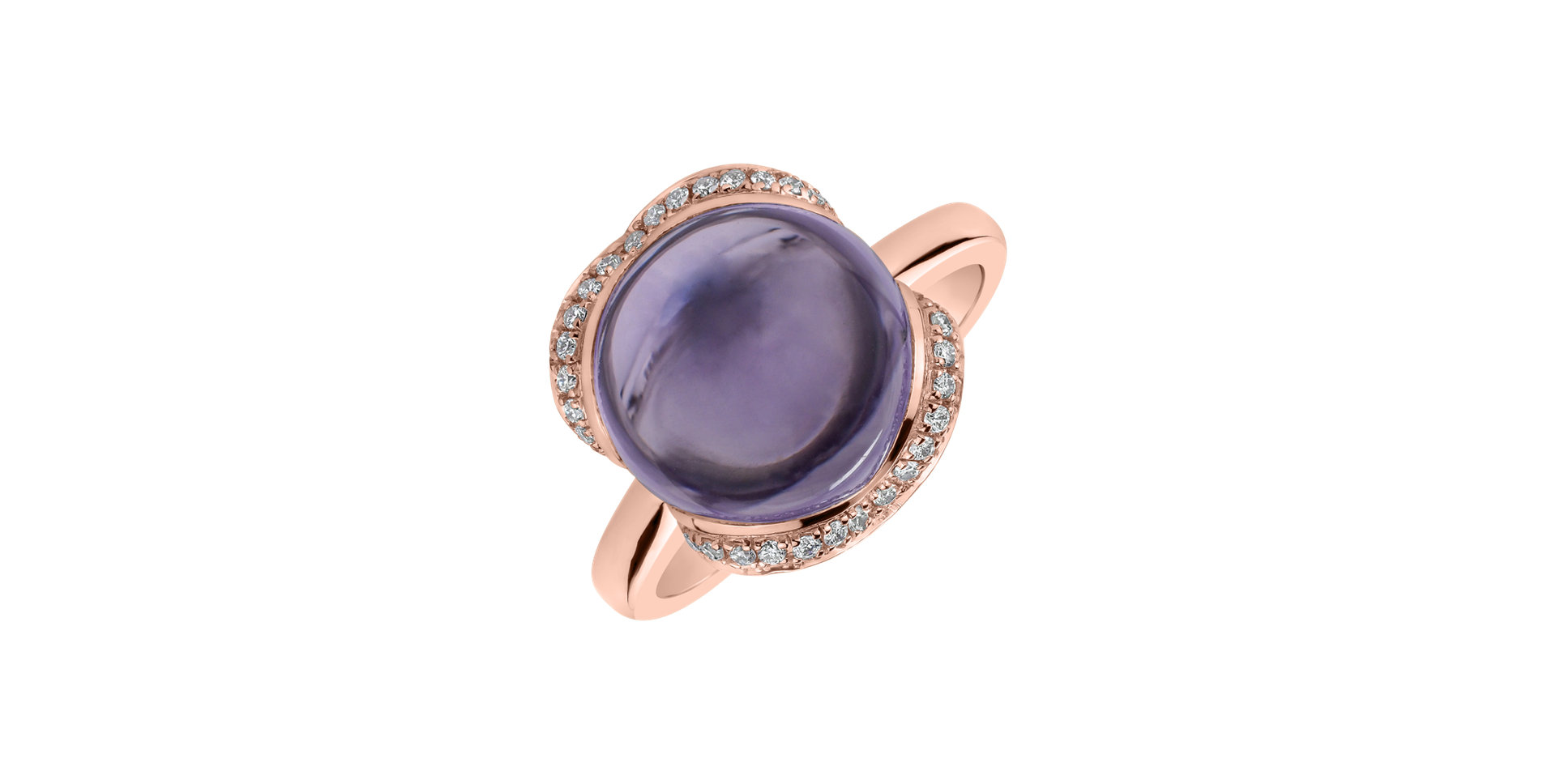 Prsteň s ametystom a diamantmi Rainbow Princess