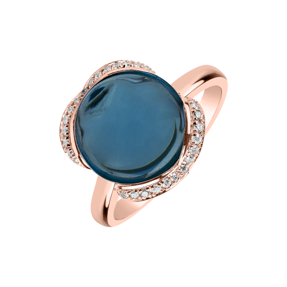 Prsteň s topásom a diamantmi Rainbow Princess