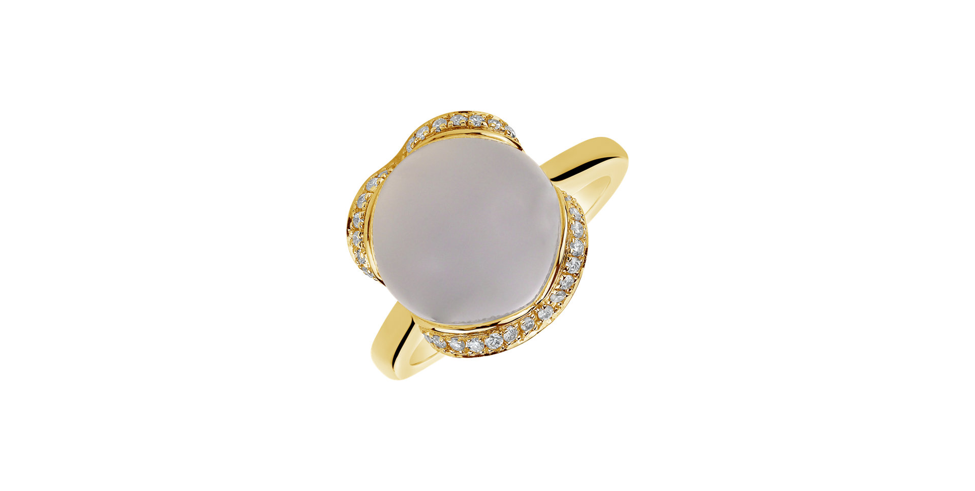 Prsteň s chalcedonom a diamantmi Rainbow Princess