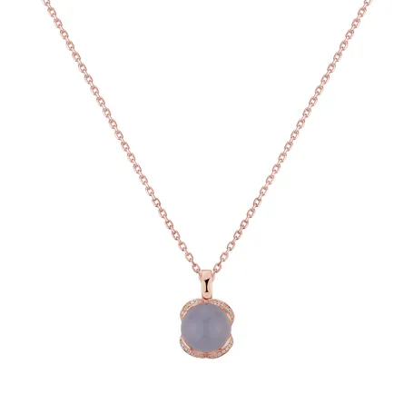 Přívěsok s chalcedonom a diamantmi Royal Drop