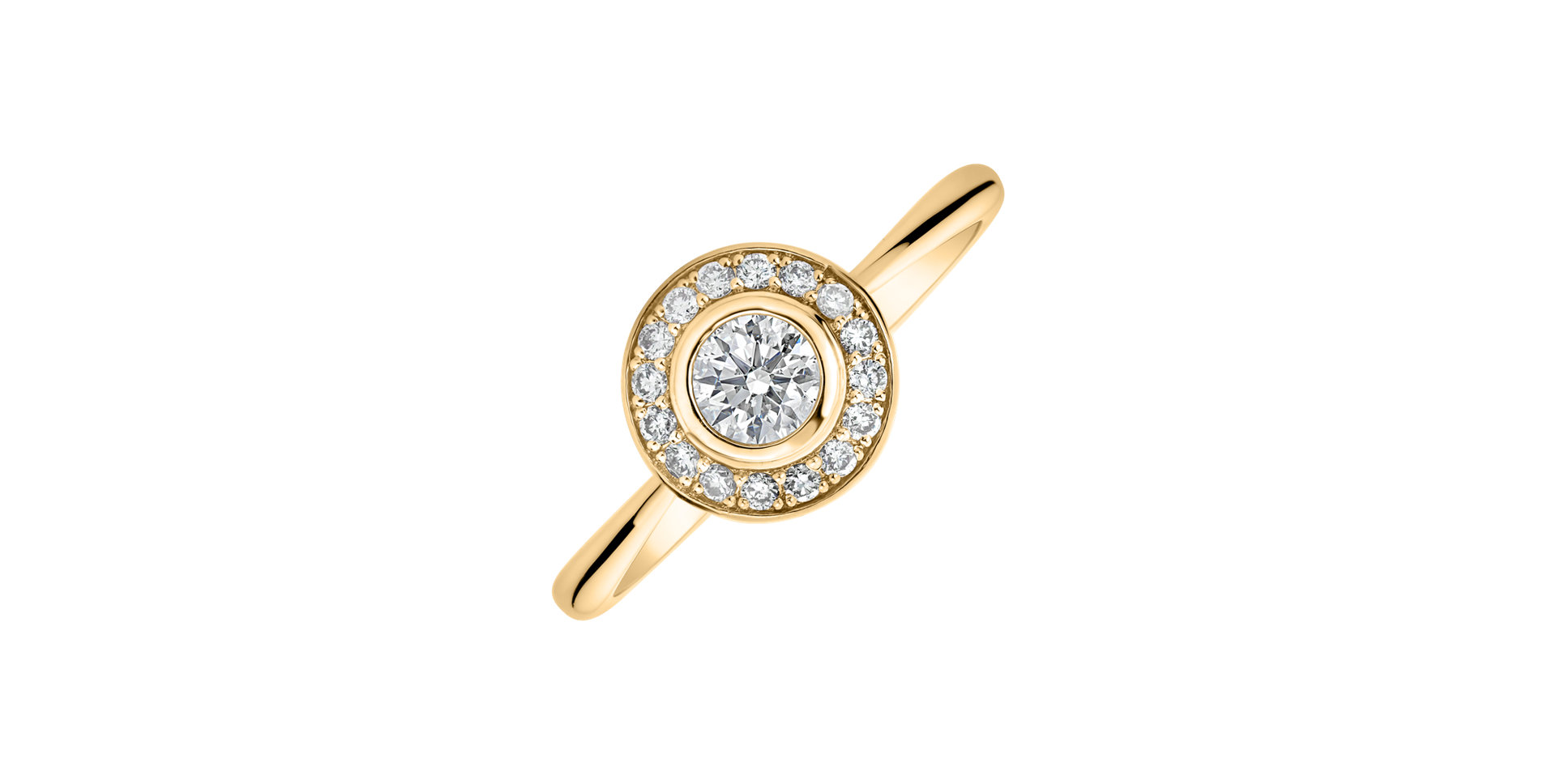 Prsteň s diamantmi Sun Highness