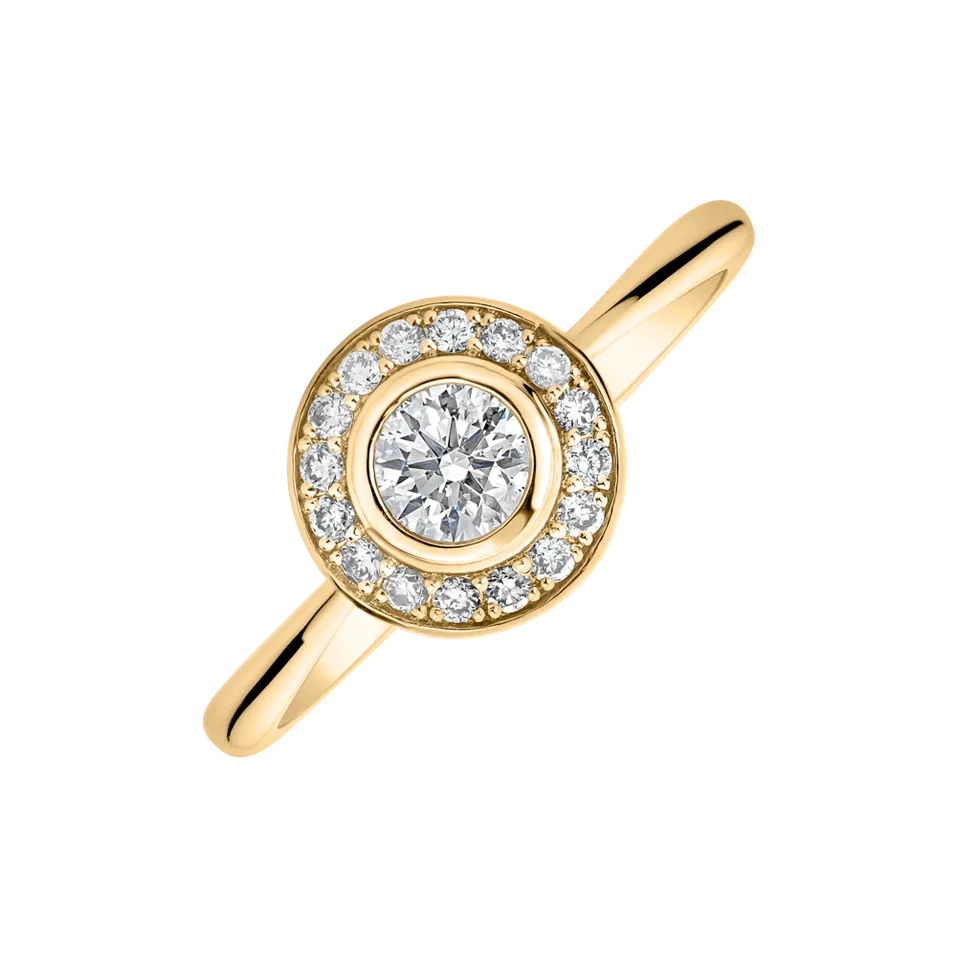 Prsteň s diamantmi Sun Highness