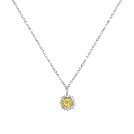 Přívěsok s bielymi a žltými diamantmi Bright Feeling