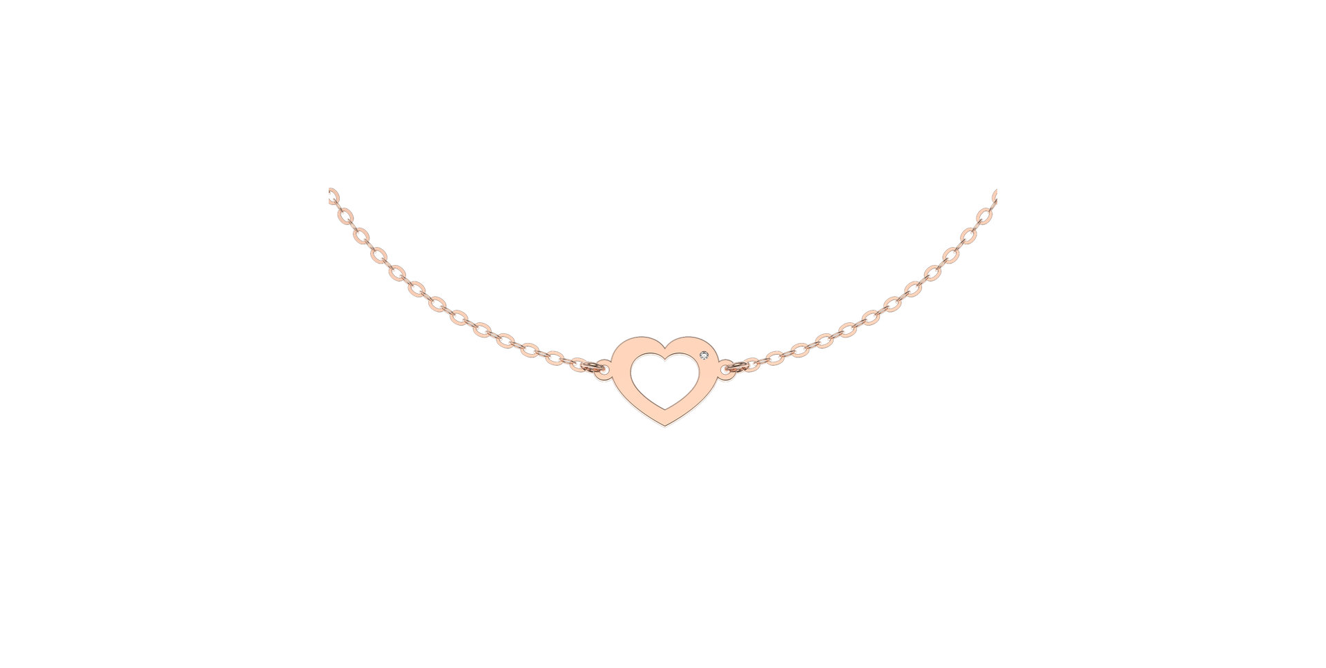 Náramok s diamantom Hearts