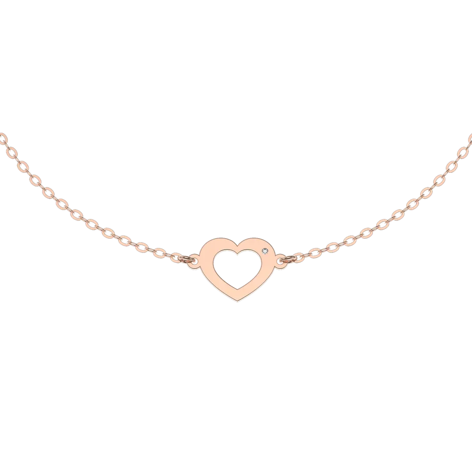 Náramok s diamantom Hearts