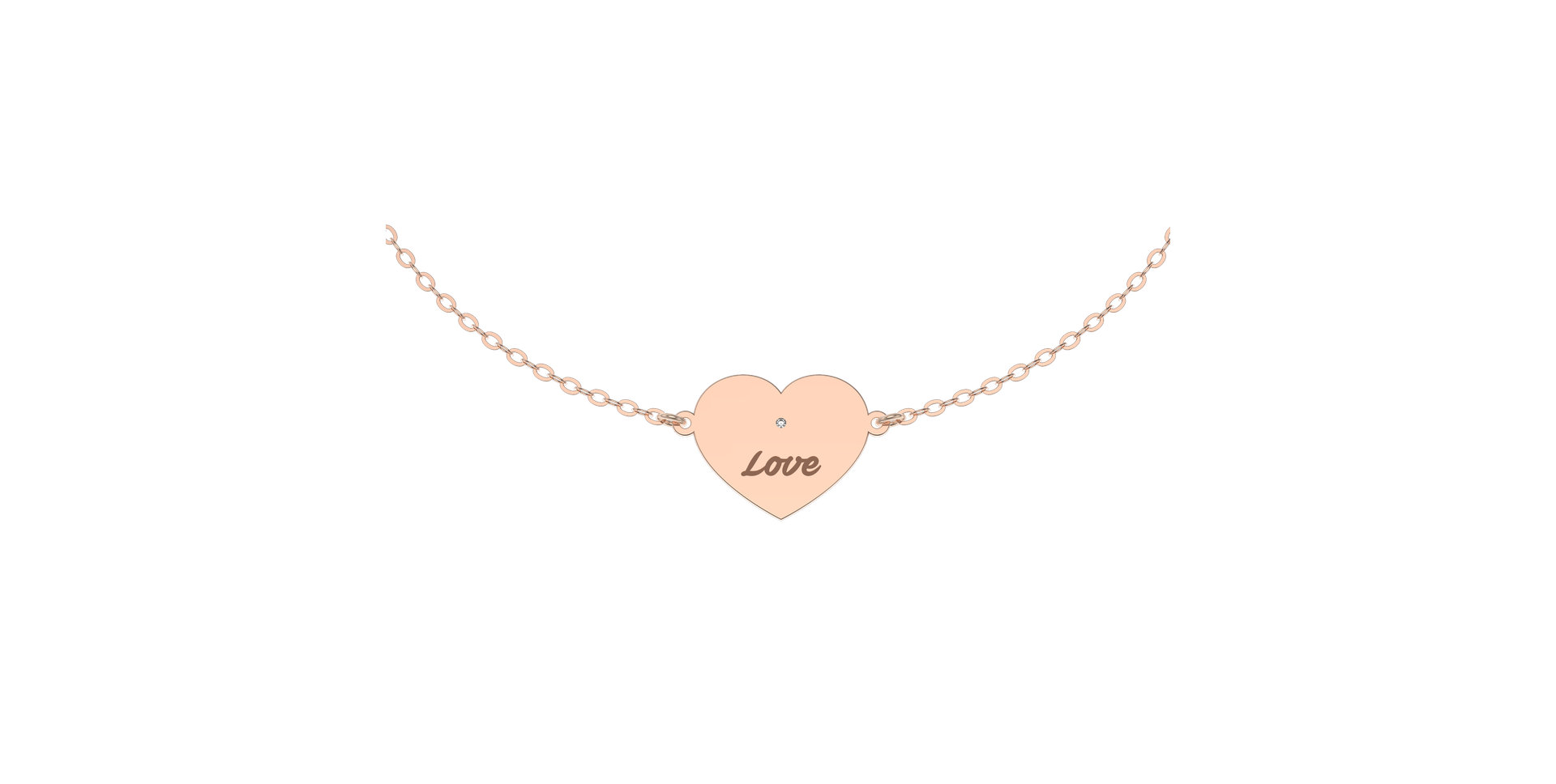 Náramok s diamantom Heart Love