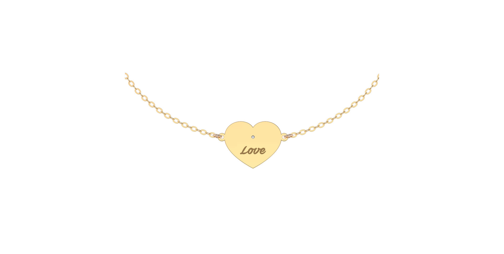 Náramok s diamantom Heart Love