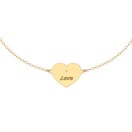 Náramok s diamantom Heart Love