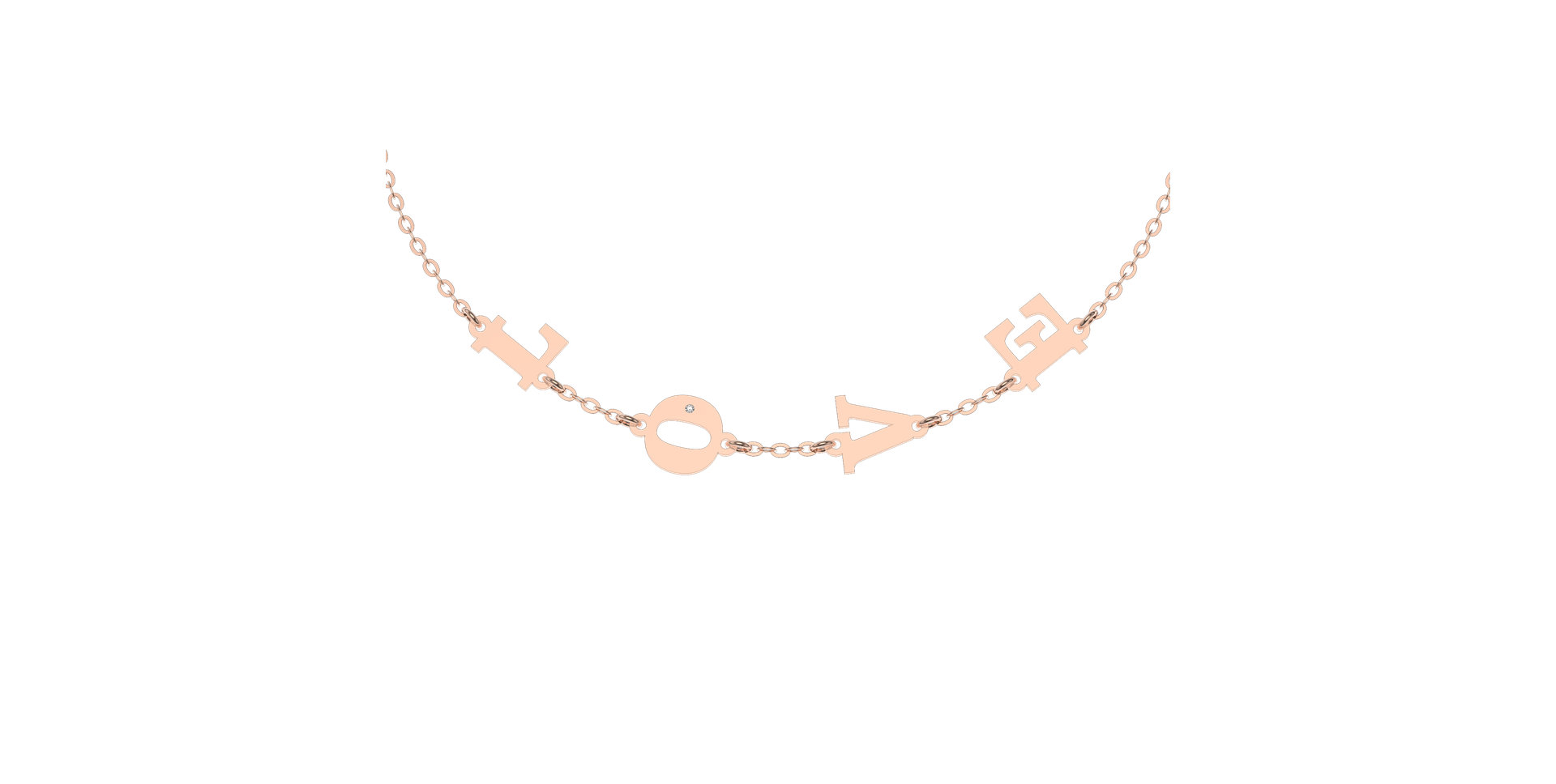 Náramok s diamantom LOVE