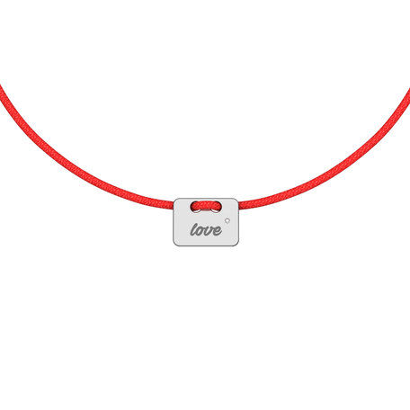 Diamantový náramok so šnúrkou Military Stamp Love