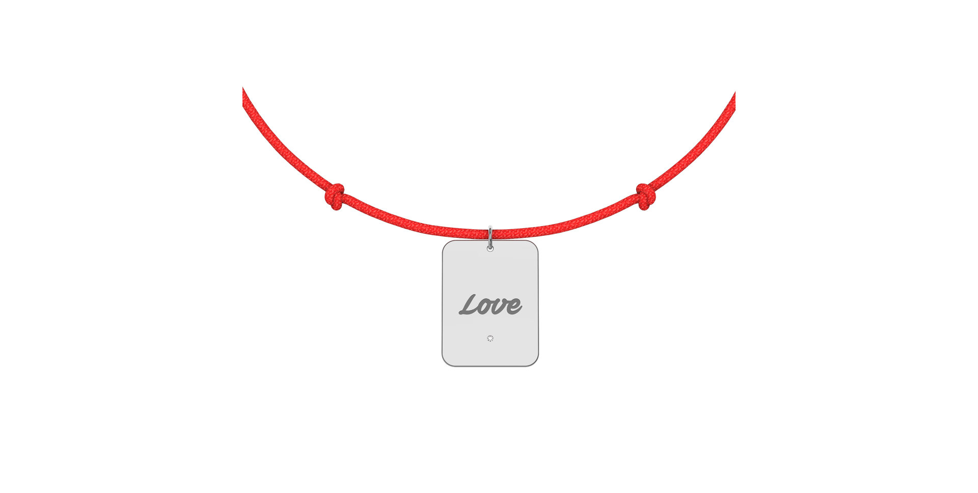 Diamantový náramok so šnúrkou Stamp Love