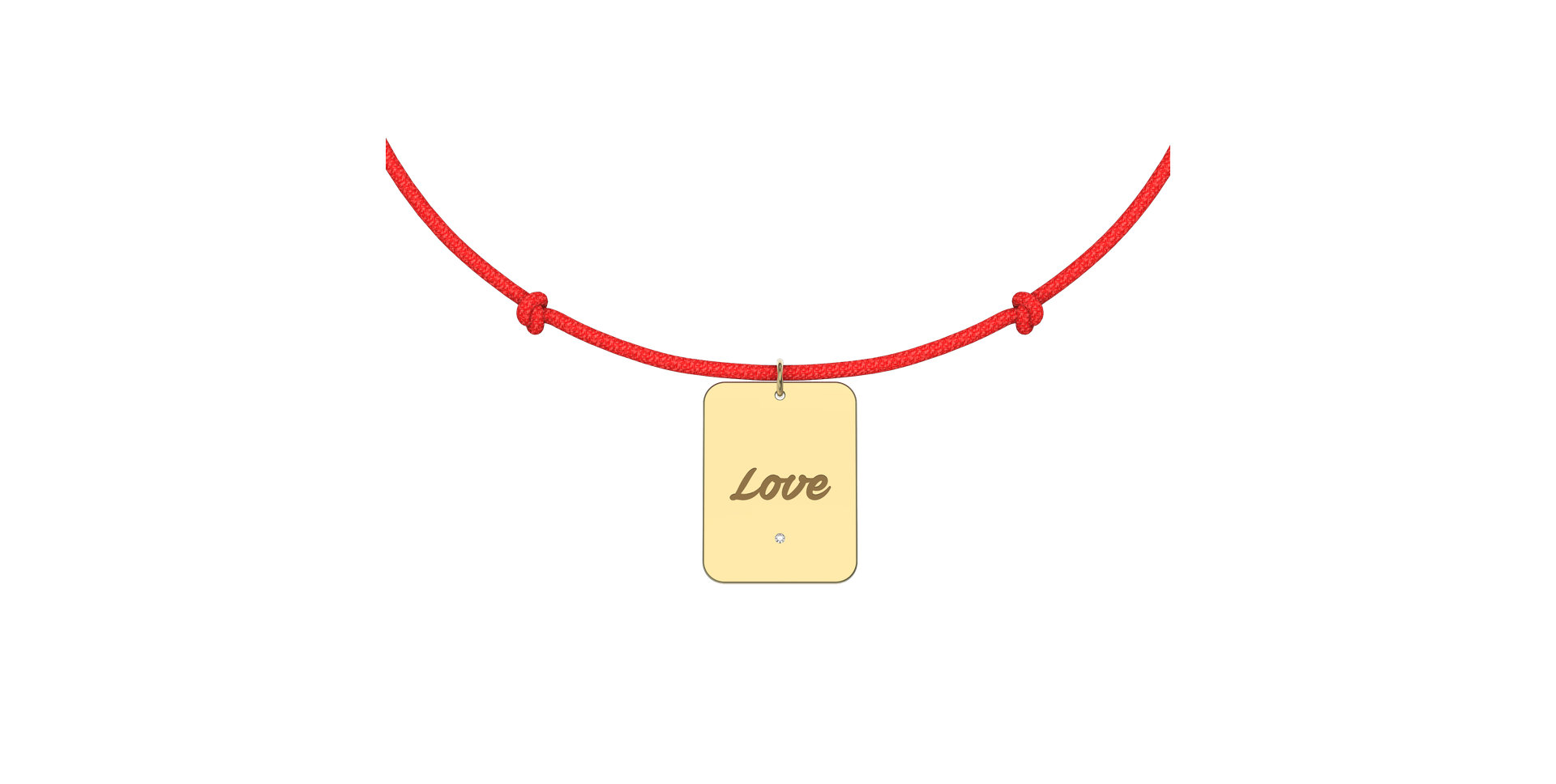 Diamantový náramok so šnúrkou Stamp Love