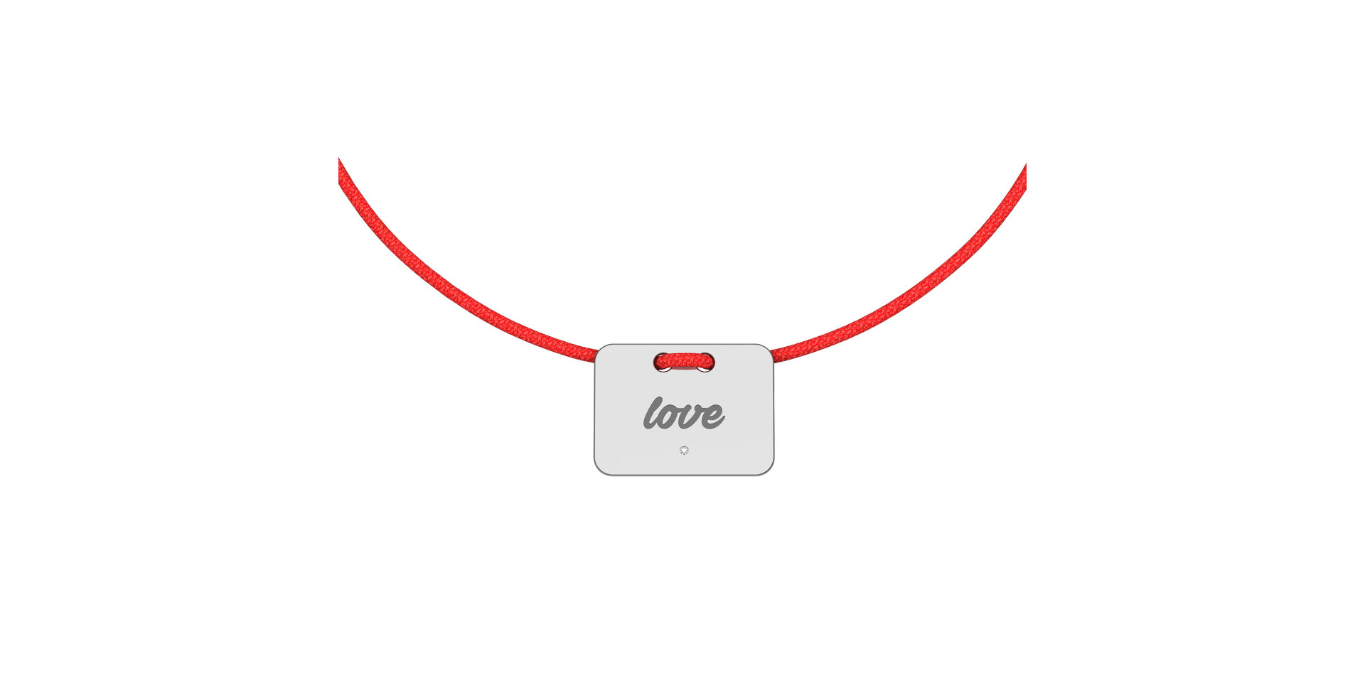 Diamantový náramok so šnúrkou Military Stamp Love