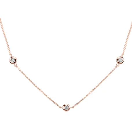 Náhrdelník s diamantmi Dots